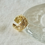 ゴールド | フリーサイズリング 抜け感 ニュアンスデザイン | feu