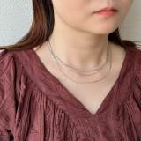 3連ネックレス 華奢チェーン シルバーゴールド | feu | 詳細画像11