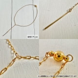 Y字ネックレス マグネット留め具 ロング | feu | 詳細画像4