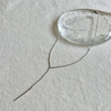 シルバー | Y字ネックレス マグネット留め具 ロング | feu