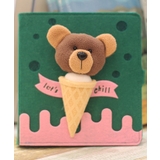 グリーン | かわいい動物手帳メモ帳 かわいい メモ 文房具 ステーショナリー 雑貨 女の子 | aimoha