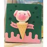 グリーン1 | かわいい動物手帳メモ帳 かわいい メモ 文房具 ステーショナリー 雑貨 女の子 | aimoha