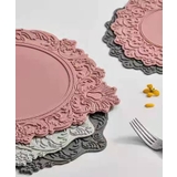 レース柄シリコンマット【４サイズ】コースター おしゃれ 鍋敷き | aimoha  | 詳細画像1 