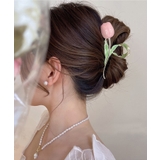 ピンク | チューリップ形ヘアクリップ 韓国ファッション ヘアアクセサリー | aimoha