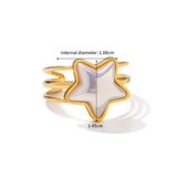 ゴールド | 調節可能個性的金メッキリング | aimoha