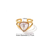 ゴールド | 調節可能個性的金メッキリング | aimoha