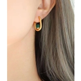 グリーン | 韓国風シンプルピアス | aimoha