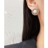シルバー | 韓国風煌めき人工オパールピアス | aimoha
