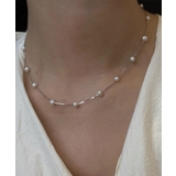 ホワイト2 | パールネックレス、シルバーネックレス Jasmine Grandiflorum | aimoha