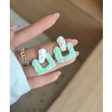 グリーン | かわいい油画風ピアス | aimoha