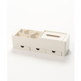 ホワイト(引き出し付き) | ティッシュケース付き 収納ボックス 収納ボックス | aimoha 