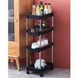 ホワイト | 可動式４段引き出し収納ラックカート 可動 キッチンワゴン | aimoha 