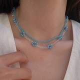 ネックレス クリスタルブルーフラワービーズセットネックレス/2個セット | marcydorn | 詳細画像2