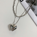 ネックレス メタルハート&ビジューネックレス 2連/2個セット | marcydorn | 詳細画像3