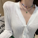 ネックレス ミルフィオリビーズ メタル風チェーン 3連ネックレス/3個セット | marcydorn | 詳細画像1