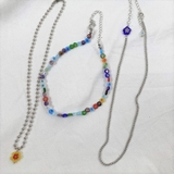 ネックレス ミルフィオリビーズ メタル風チェーン 3連ネックレス/3個セット | marcydorn | 詳細画像11