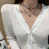 ネックレス ミルフィオリビーズ メタル風チェーン 3連ネックレス/3個セット | marcydorn | 詳細画像2