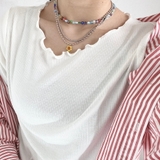 ネックレス ミルフィオリビーズ メタル風チェーン 3連ネックレス/3個セット | marcydorn | 詳細画像3