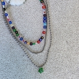 ネックレス ミルフィオリビーズ メタル風チェーン 3連ネックレス/3個セット | marcydorn | 詳細画像4