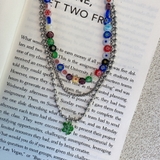 ネックレス ミルフィオリビーズ メタル風チェーン 3連ネックレス/3個セット | marcydorn | 詳細画像5