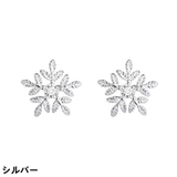 シルバー | ピアス 雪のデザイン レディース | And Kawaii