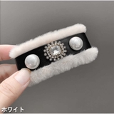 ホワイト | ヘアクリップ モコモコファー ヘアクリップ | And Kawaii