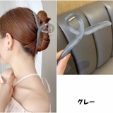 グレー | ヘアクリップ バレッタ アクリルバンスクリップ | And Kawaii