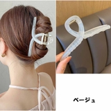 ベージュ | ヘアクリップ バレッタ アクリルバンスクリップ | And Kawaii