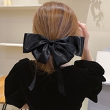 サテンビッグリボンバレッタ韓国ヘアアクセ | SUNSHINE CLOSET | 詳細画像1 
