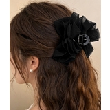 シアービッグリボン髪留め 大きめヘアクリップ 大人可愛いハーフアップ用クリップボ… | SUNSHINE CLOSET | 詳細画像4 