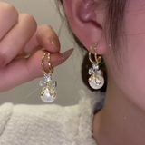 ピアス 韓国 揺れる パールリボンピアス | SUNSHINE CLOSET | 詳細画像1