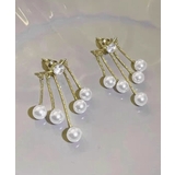 上品パールチェーンピアス韓国風 フリンジアクセサリー 小顔見えフェミニンジュエリ… | SUNSHINE CLOSET | 詳細画像12 