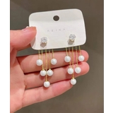 上品パールチェーンピアス韓国風 フリンジアクセサリー 小顔見えフェミニンジュエリ… | SUNSHINE CLOSET | 詳細画像13 