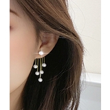上品パールチェーンピアス韓国風 フリンジアクセサリー 小顔見えフェミニンジュエリ… | SUNSHINE CLOSET | 詳細画像8 