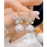 パールピアス韓国風揺れるピアスバタフライ | ANGELCLOSET | 詳細画像8