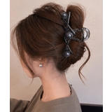 大人可愛いバンスクリップビーズ付き 変形クロスクリアクリップしっかりホールドまと… | SUNSHINE CLOSET | 詳細画像3