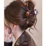 大人可愛いバンスクリップビーズ付き 変形クロスクリアクリップしっかりホールドまと… | SUNSHINE CLOSET | 詳細画像4