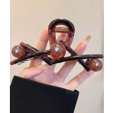大人可愛いバンスクリップビーズ付き 変形クロスクリアクリップしっかりホールドまと… | SUNSHINE CLOSET | 詳細画像8