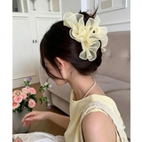 大人可愛いオーガンジーヘアクリップ 大ぶりクリップ ヘアアクセサリー | SUNSHINE CLOSET | 詳細画像5 