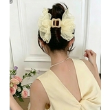 大人可愛いオーガンジーヘアクリップ 大ぶりクリップ ヘアアクセサリー | SUNSHINE CLOSET | 詳細画像7 