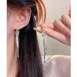 韓国風ロングチェーンピアス 揺れるピアス | SUNSHINE CLOSET | 詳細画像1 