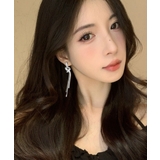 韓国風ロングチェーンピアス 揺れるピアス | SUNSHINE CLOSET | 詳細画像4 