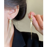 韓国風ロングチェーンピアス 揺れるピアス | SUNSHINE CLOSET | 詳細画像7 