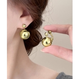 メタルボールピアス きれいめ 一粒ピアス | SUNSHINE CLOSET | 詳細画像1 