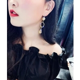 太陽と月アシンメトリーロングピアス揺れる | SUNSHINE CLOSET | 詳細画像4