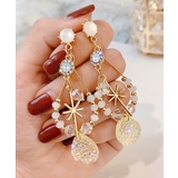 しずく型ピアス大ぶり 揺れるビーズピアス | SUNSHINE CLOSET | 詳細画像1 