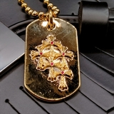 ネックレス メンズファッション 5ファイブクロスプレートチャーム | Anna Mu JAPAN | 詳細画像4 