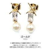 耳元に上品な華やかさを添える!クロスデザインパールピアス | aquagarage | 詳細画像3