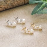 耳元に上品な華やかさを添える!クロスデザインパールピアス | aquagarage | 詳細画像8