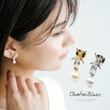 耳元に上品な華やかさを添える!クロスデザインパールピアス | aquagarage | 詳細画像1